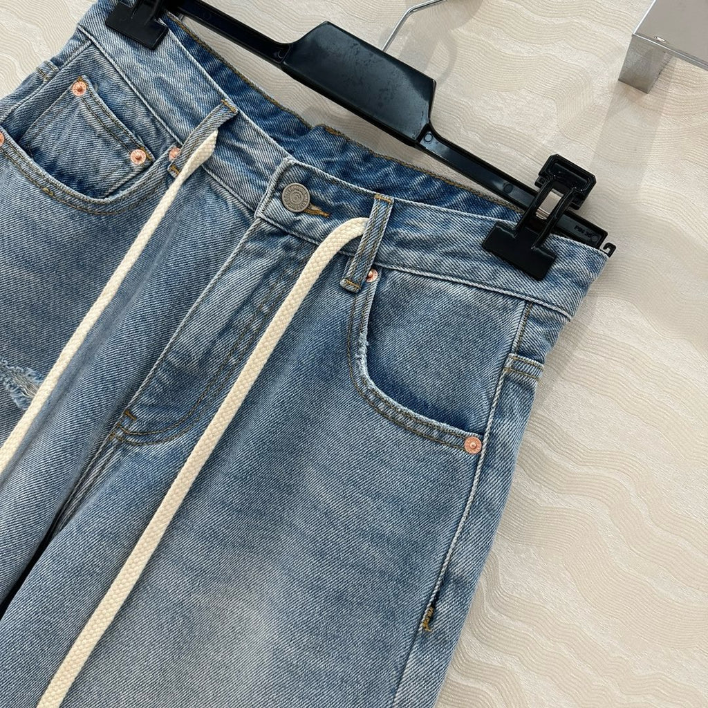 메종마르지엘라 / 벨티드 빈티지 워싱 하프 쇼츠