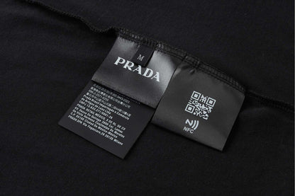 프라다 / 리나일론 디테일 스트레치 코튼 폴로 셔츠