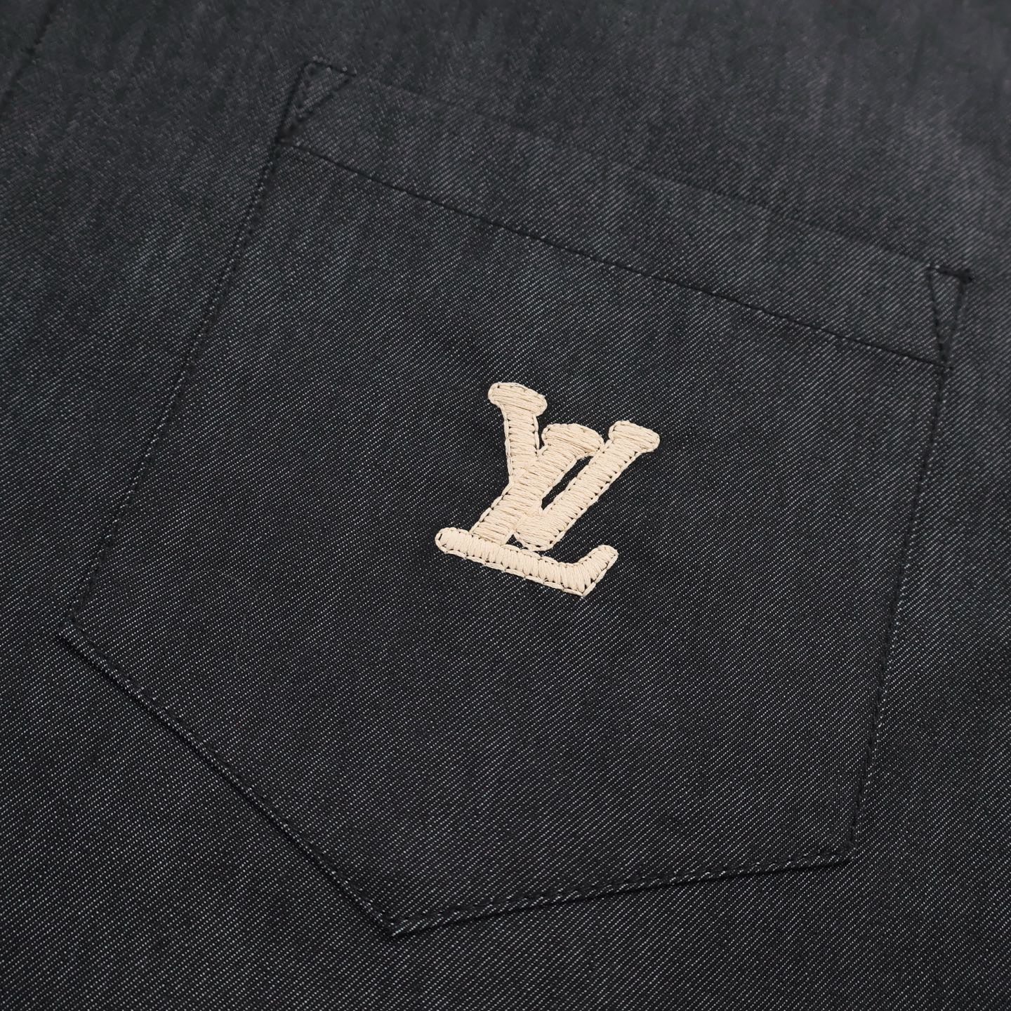 루이비통 / LV 라피아 자수 데님 쇼트 셔츠