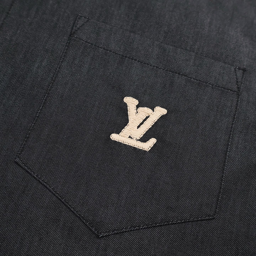 루이비통 / LV 라피아 자수 데님 쇼트 셔츠