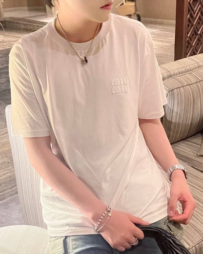 미우미우 / 로고 패치 클래식 티셔츠