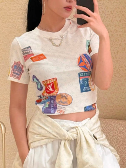 루이비통 / 마히나 패치 크롭 티셔츠