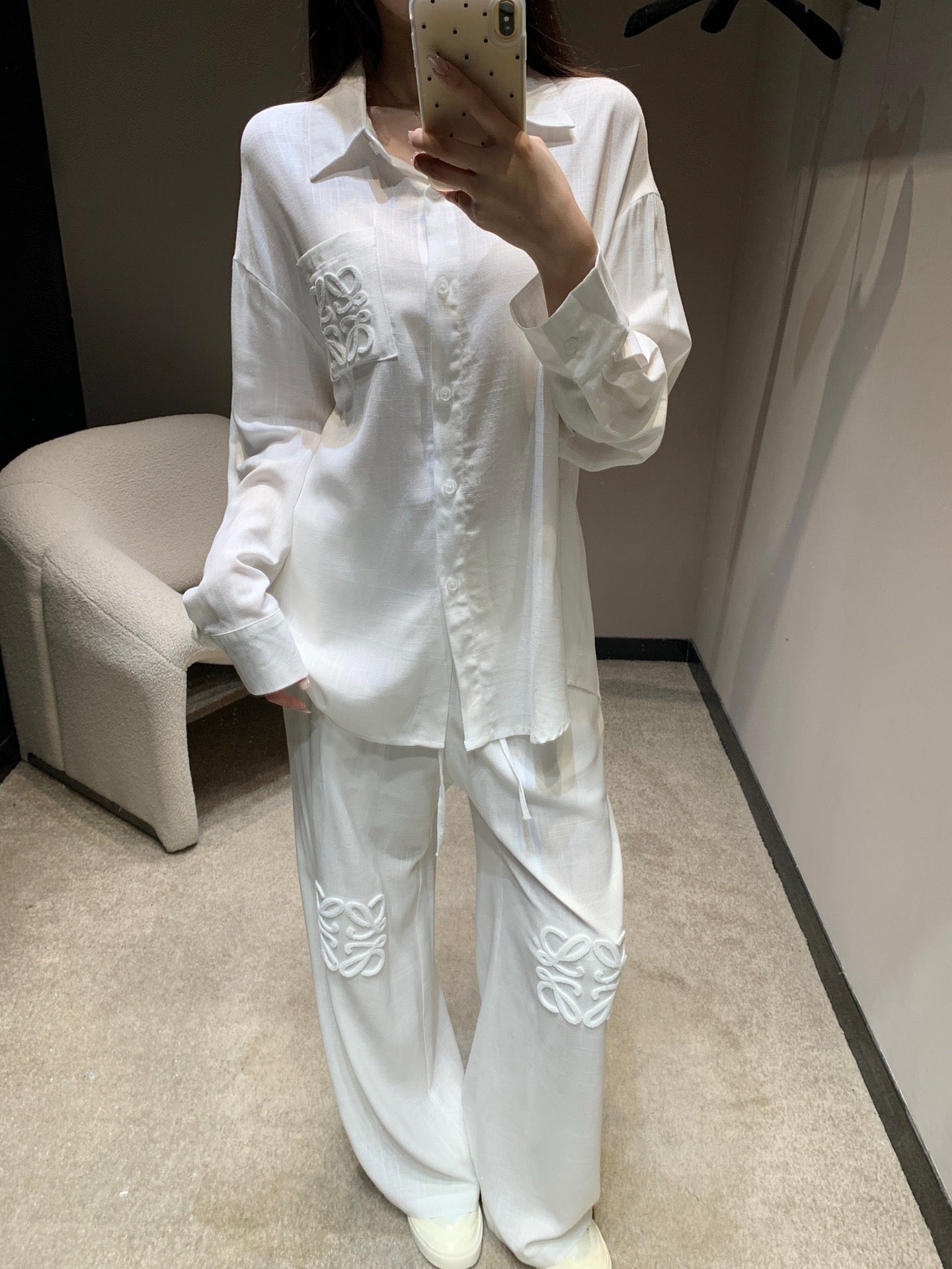 로에베 / 린넨 자수로고 셔츠&팬츠