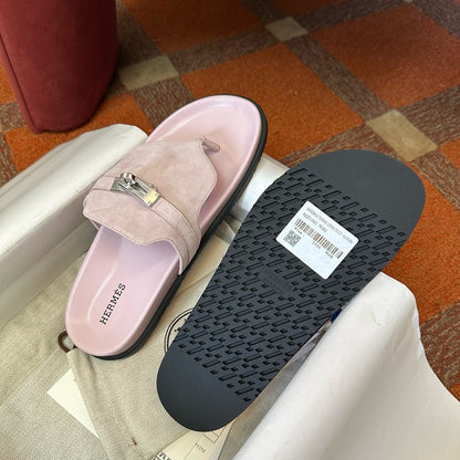에르메스 / 엠파이어 켈리 버클 스웨이드 샌들