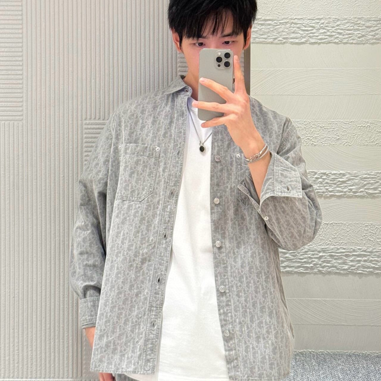 디올 / 오블리크 코튼 데님 오버셔츠